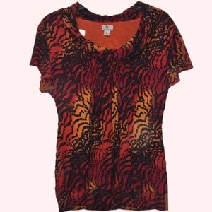 Worthington Top Vibrant Red/Rust/Amber